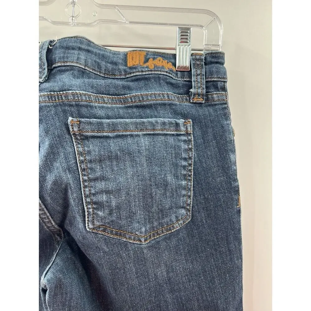 Kut from the Kloth Women’s Bardot Crop Skinny Boyfriend Jeans Medium Wash Size 6